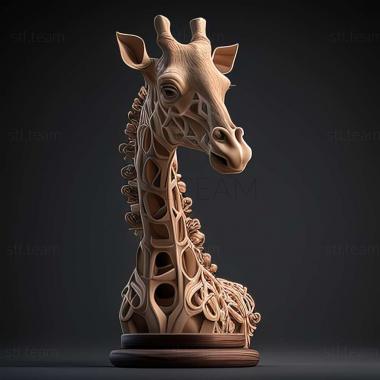 3D model Meadows giraffe famous animal (STL)